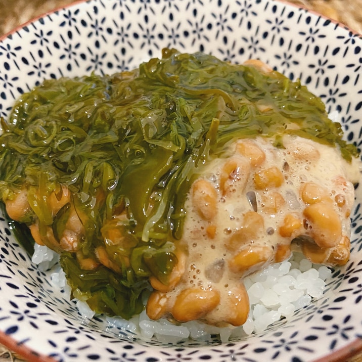 ˚₊·͜͡·。⋆梅酢めかぶ納豆⋆。·͜͡·₊˚
